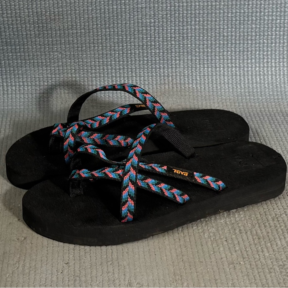 Teva Women’s‎ Olowahu Mush Toe Loop Flat Slide Sandals Size 5
